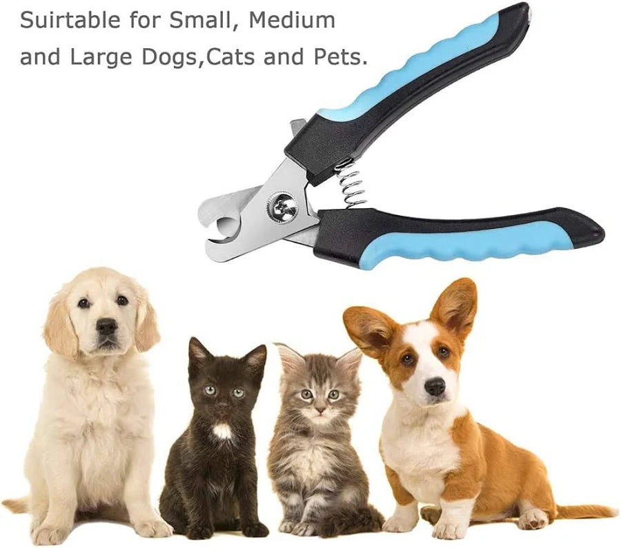 Pet Nail Clipper & File Kit – Spring Loaded with Ergonomic Grip