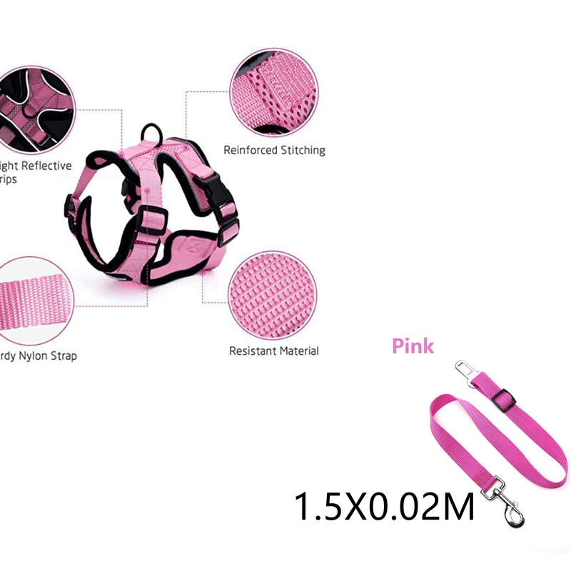 Escapeguard Cat Vest Harness And Car Seat Belt Adapter - Adjustable, Reflective, And Escape-Proof Harness For Cats And Small Dogs-22