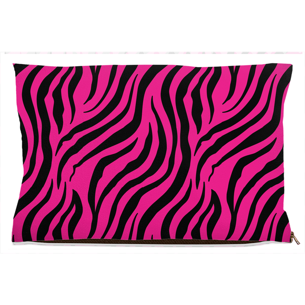 Zebra Pink Dog Bed-1