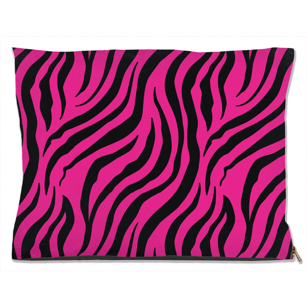 Zebra Pink Dog Bed-2