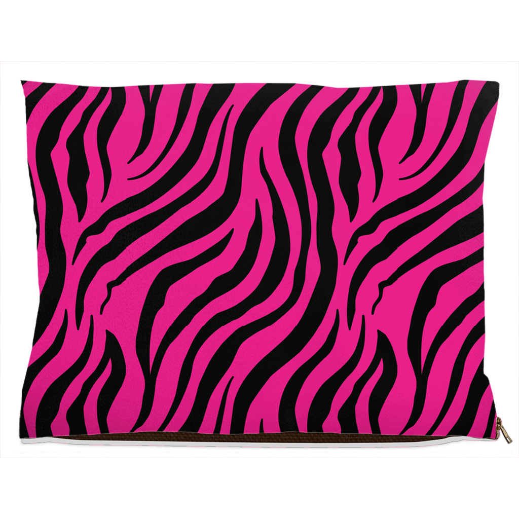 Zebra Pink Dog Bed-3