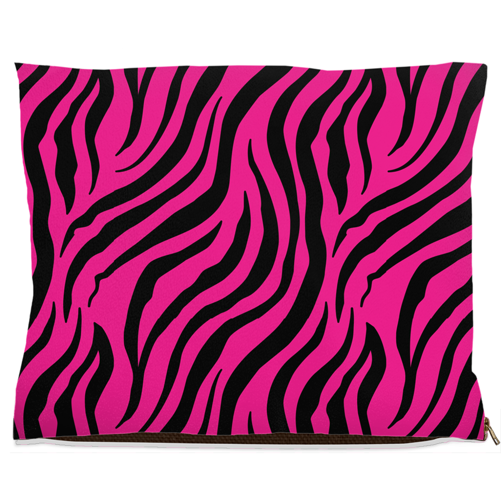 Zebra Pink Dog Bed-5