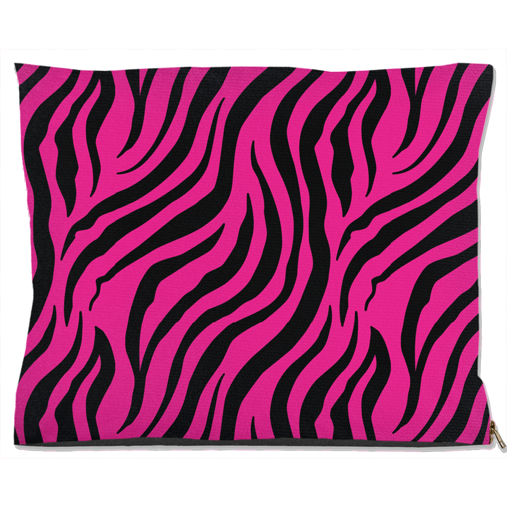 Zebra Pink Dog Bed-4