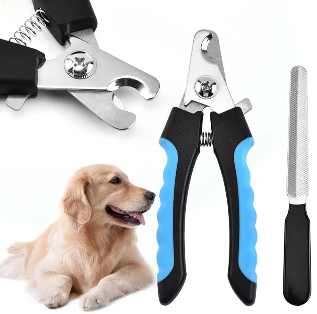 Pet Nail Clipper & File Kit – Spring Loaded with Ergonomic Grip