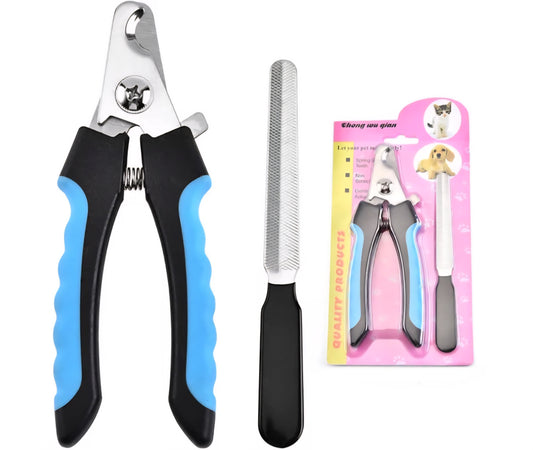 Pet Nail Clipper & File Kit – Spring Loaded with Ergonomic Grip