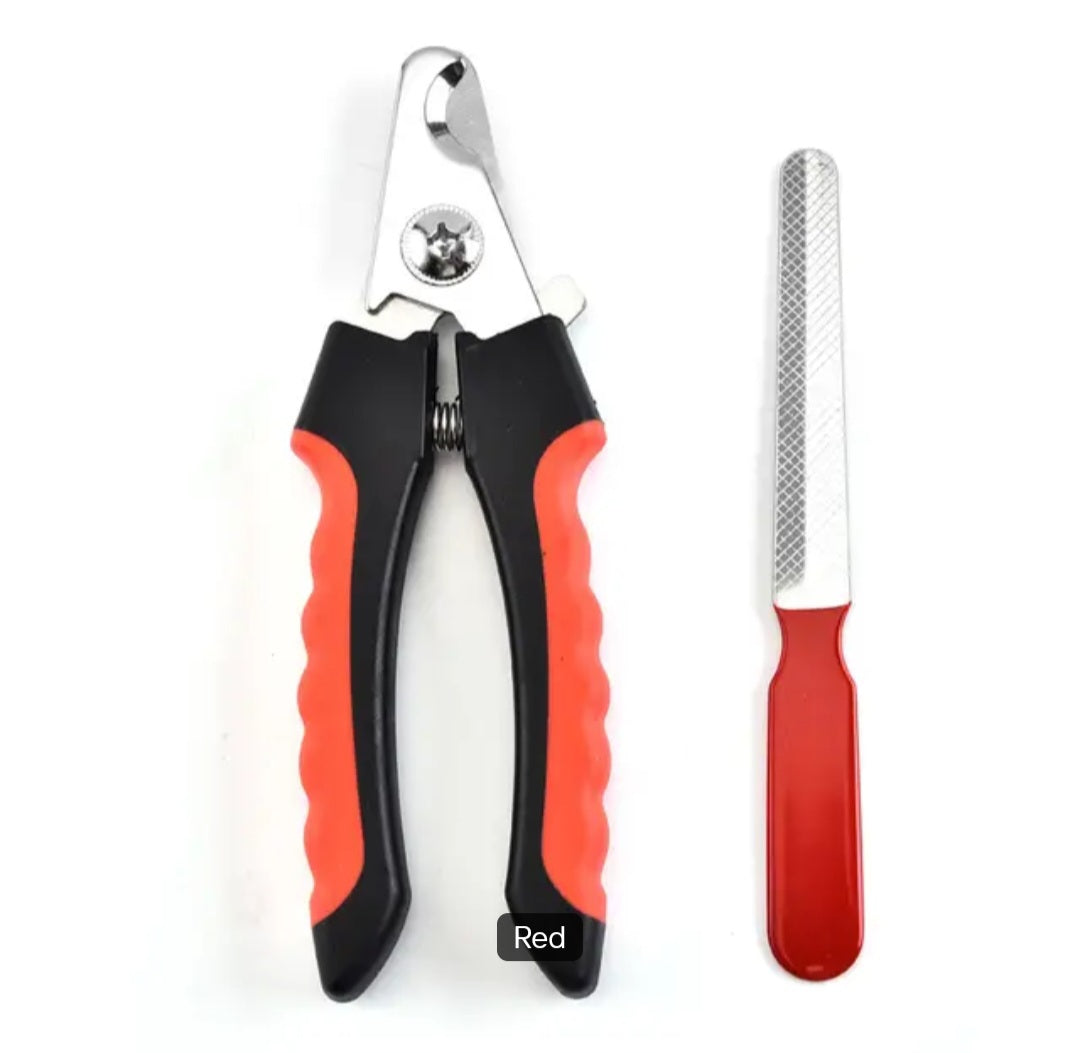 Pet Nail Clipper & File Kit – Spring Loaded with Ergonomic Grip
