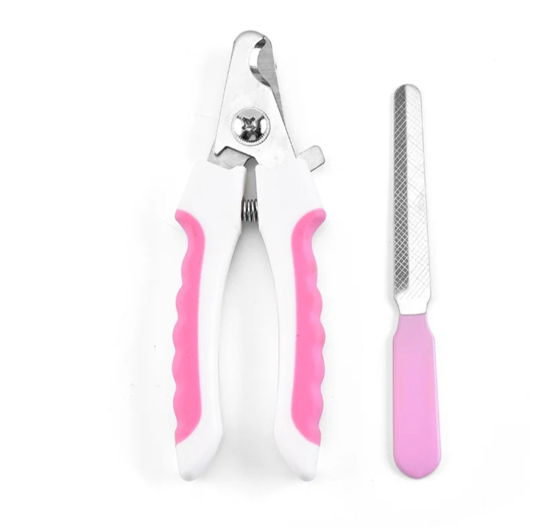 Pet Nail Clipper & File Kit – Spring Loaded with Ergonomic Grip
