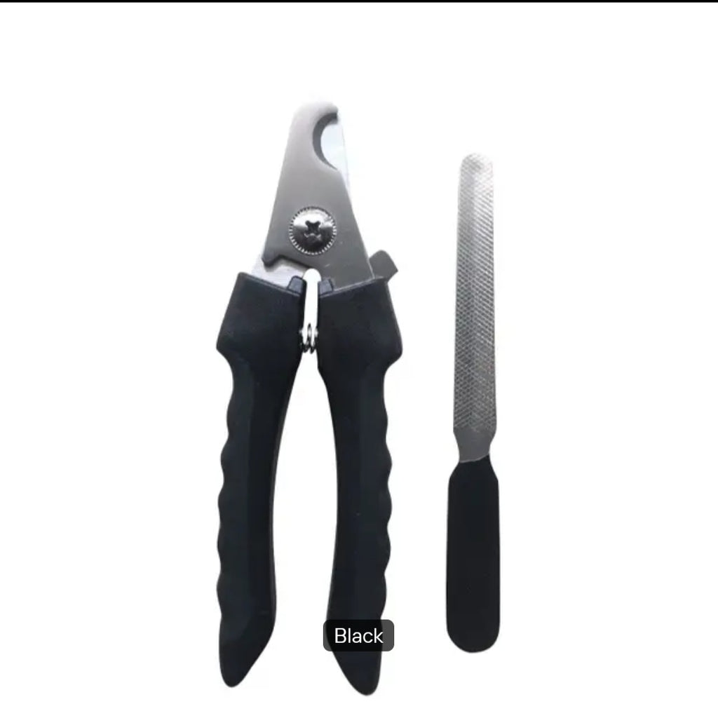 Pet Nail Clipper & File Kit – Spring Loaded with Ergonomic Grip