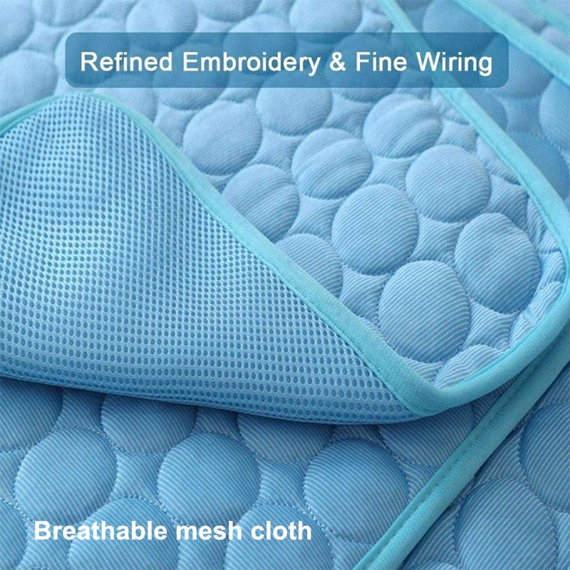 NNEOBA Dog Mat Cooling Summer Pad Mat For Dogs Cat Blanket Sofa Breathable Pet Dog Bed Summer Washable For Small Medium Large Dogs Car-2