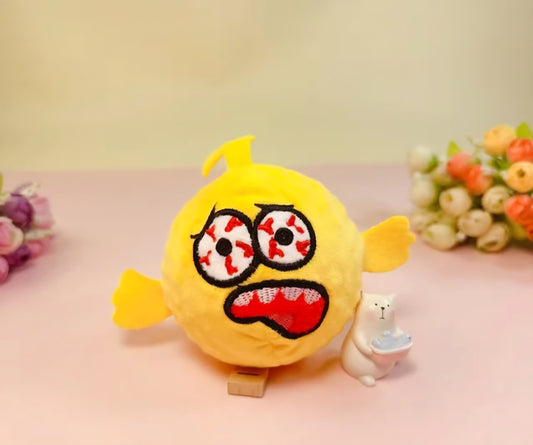 Wacky Emoji Plush Squeaky Dog Ball
