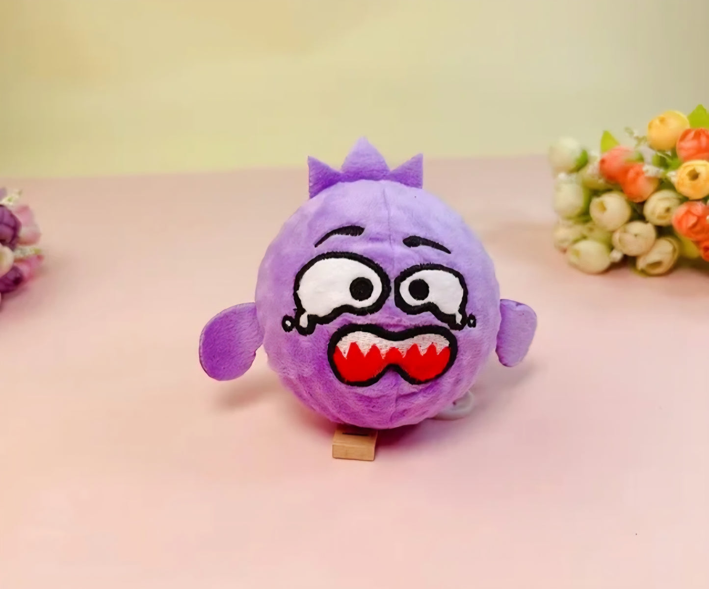 Wacky Emoji Plush Squeaky Dog Ball