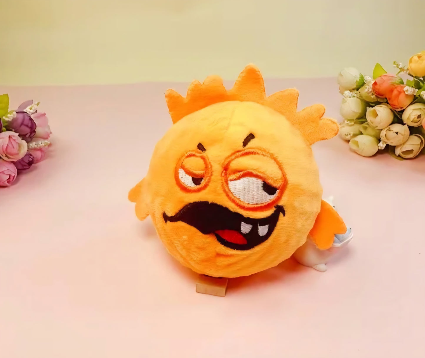 Wacky Emoji Plush Squeaky Dog Ball
