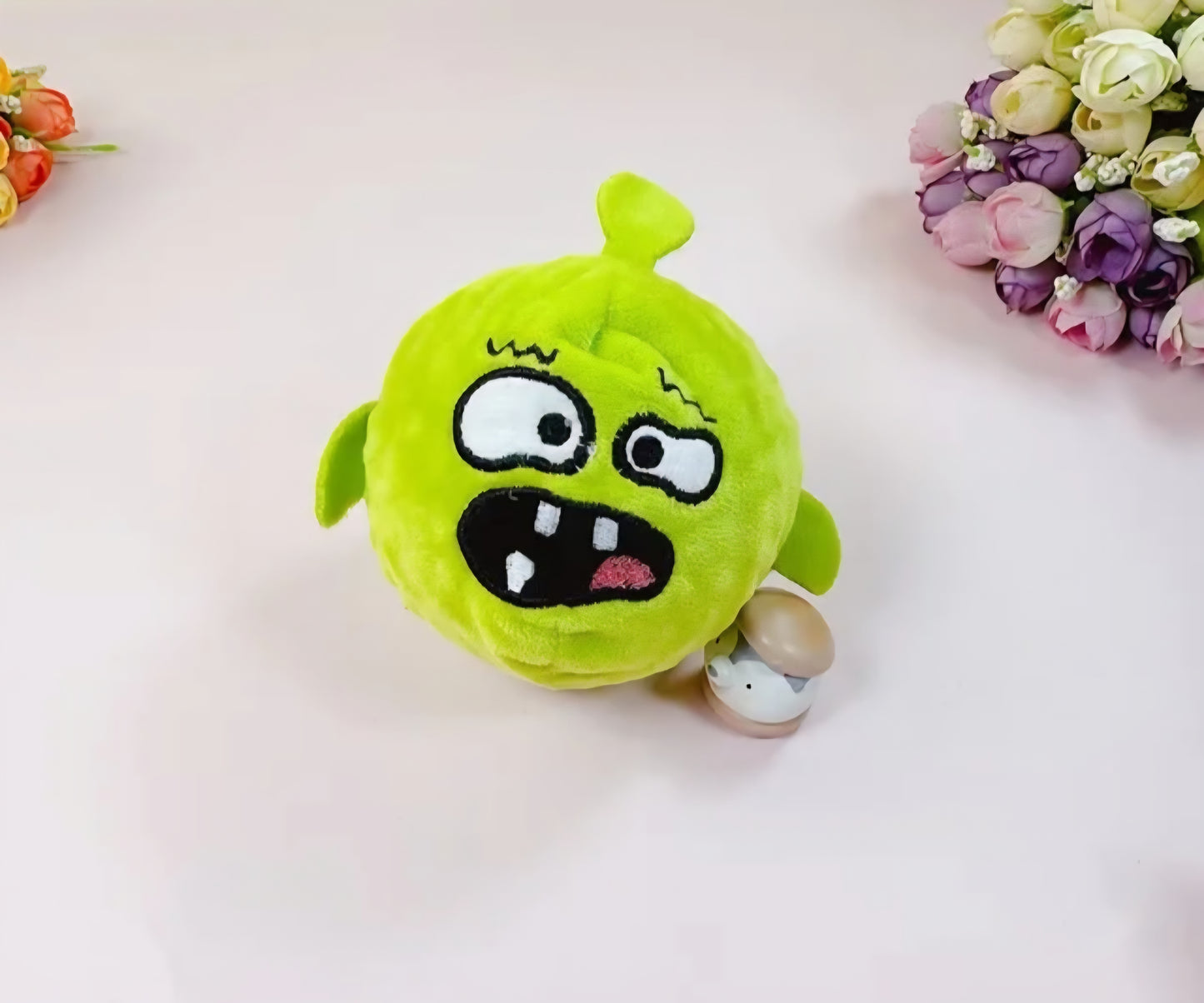 Wacky Emoji Plush Squeaky Dog Ball