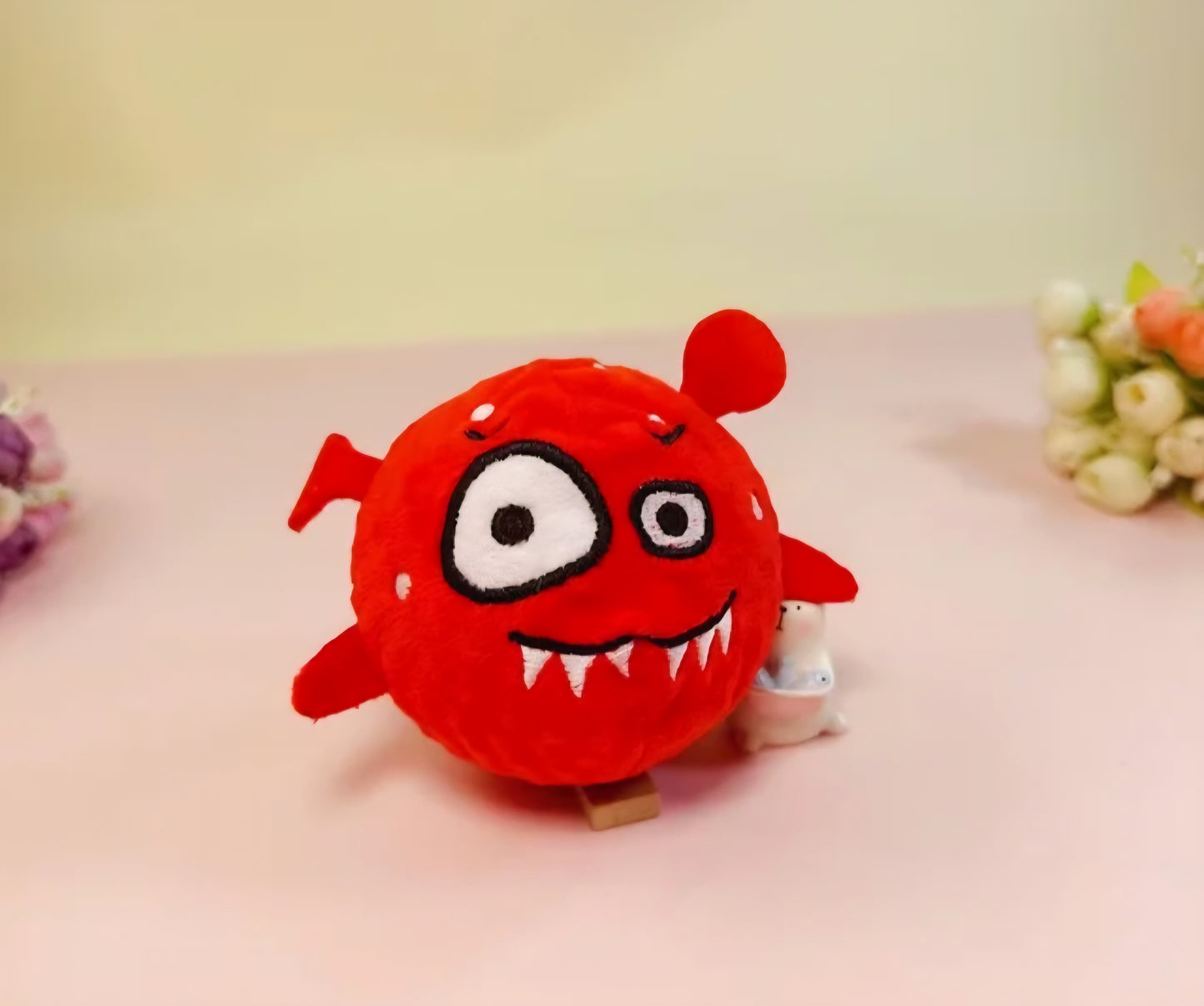 Wacky Emoji Plush Squeaky Dog Ball