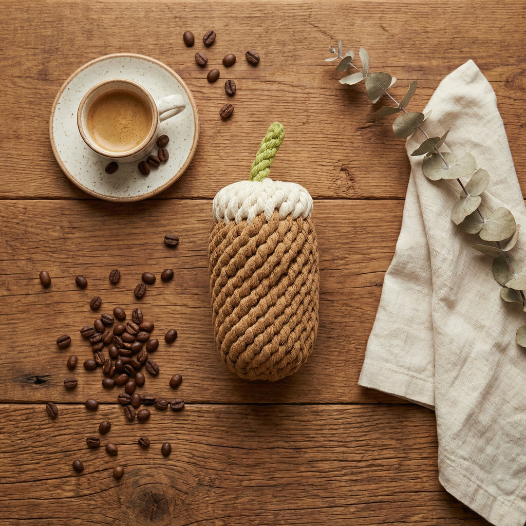 Handcrafted Monli Coffee Dog Toy-2