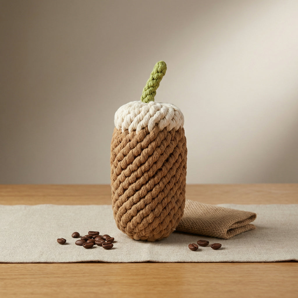 Handcrafted Monli Coffee Dog Toy-0