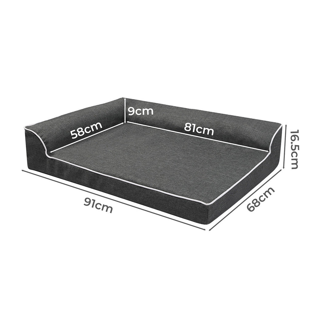 Pawz Orthopedic Dog Bed L Grey-1