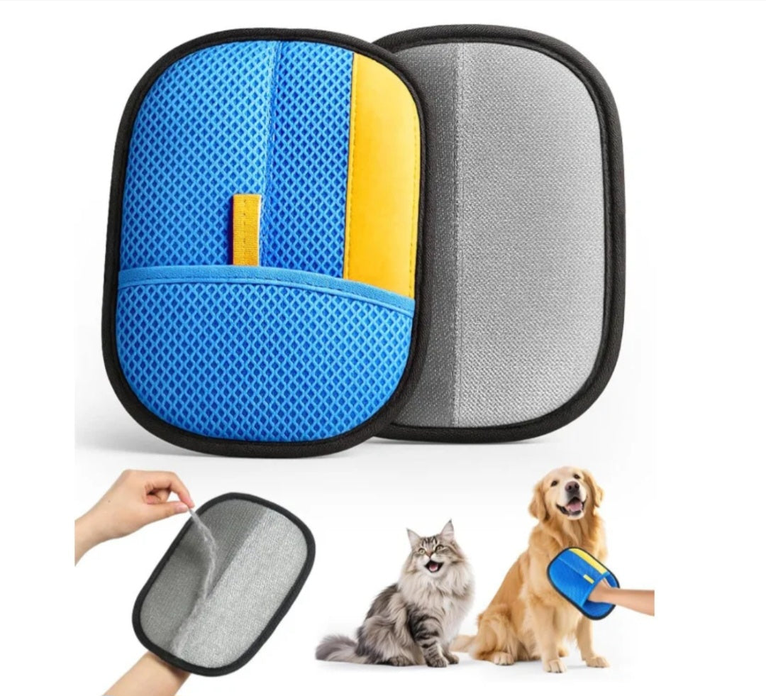 Pet Hair Removal Gloves – Reusable Double-Sided Cleaning Gloves